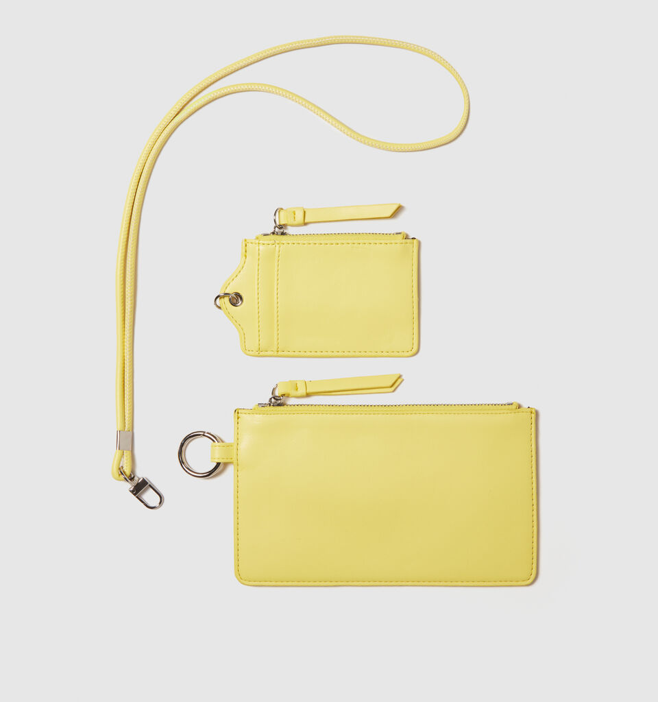 Cell phone holder with card holder - null - Yellow | Sisley image number 2